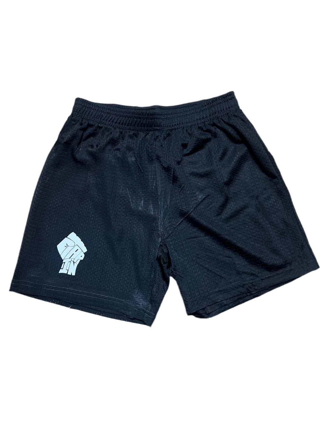 Youth Black Mesh shorts  Fist logo
